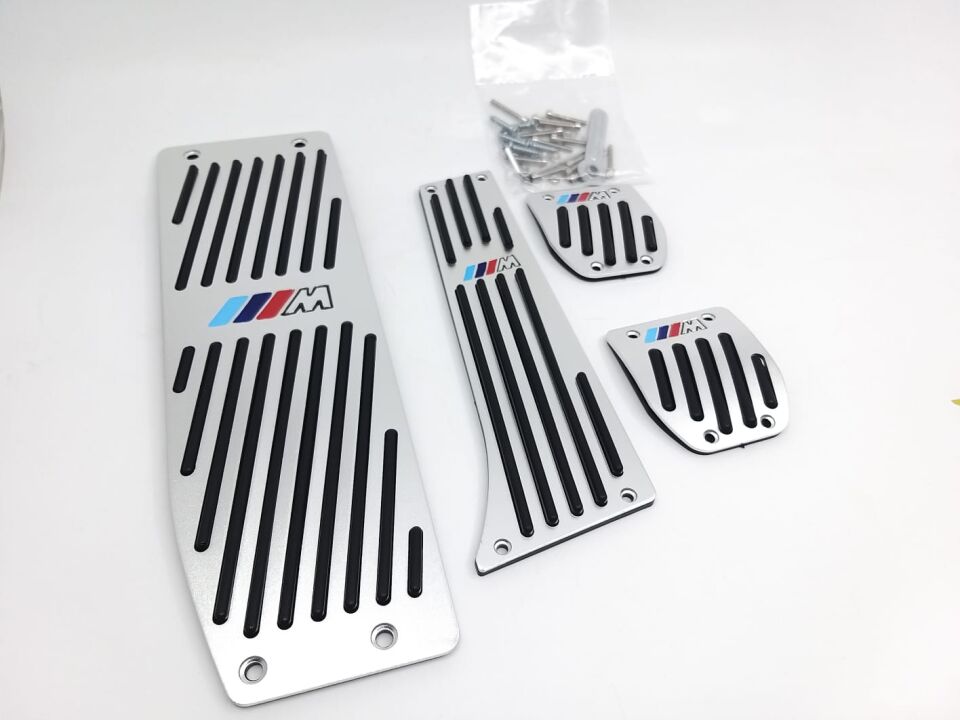 BMW 1-3 SERİSİ PEDAL SETİ - DÜZ VİTES - M LOGOLU - KROMLU E30.E34.E36.E39.E46.E87.E90. YAN SANAYİ