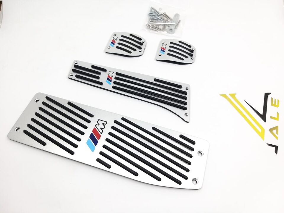 BMW 1-3 SERİSİ PEDAL SETİ - DÜZ VİTES - M LOGOLU - KROMLU E30.E34.E36.E39.E46.E87.E90. YAN SANAYİ