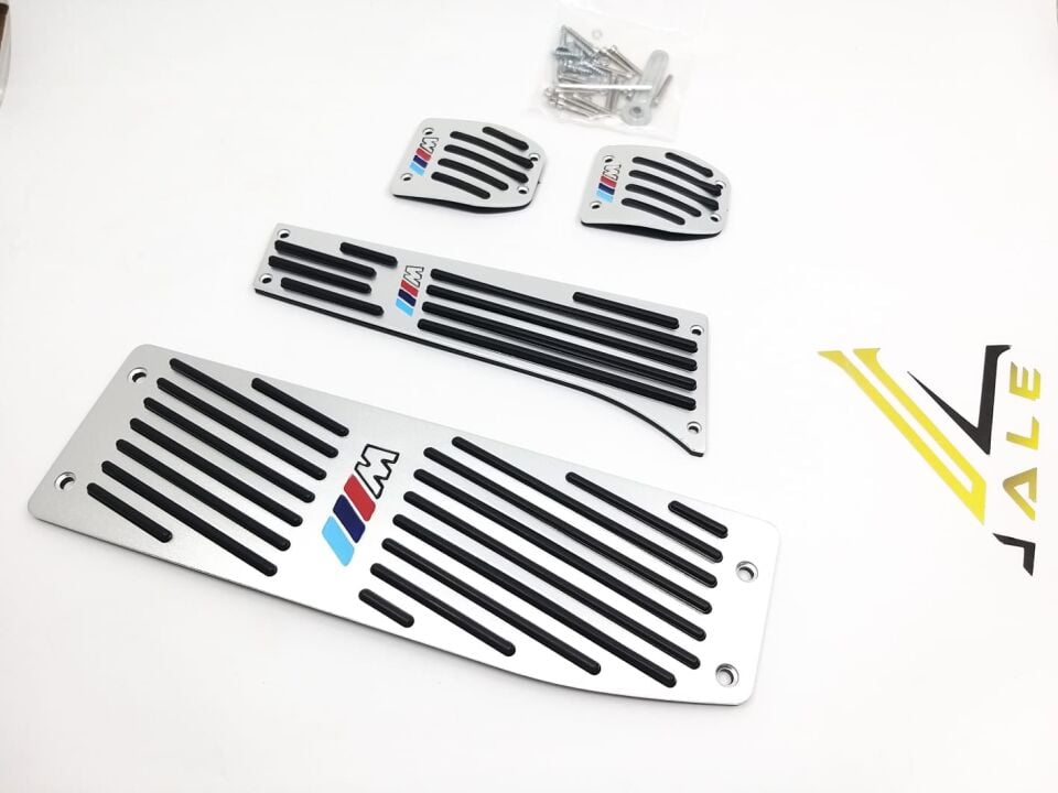 BMW 1-3 SERİSİ PEDAL SETİ - DÜZ VİTES - M LOGOLU - KROMLU E30.E34.E36.E39.E46.E87.E90. YAN SANAYİ