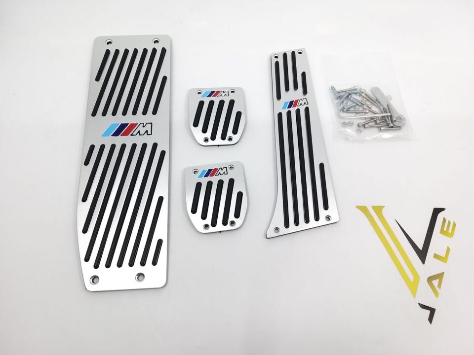 BMW 1-3 SERİSİ PEDAL SETİ - DÜZ VİTES - M LOGOLU - KROMLU E30.E34.E36.E39.E46.E87.E90. YAN SANAYİ