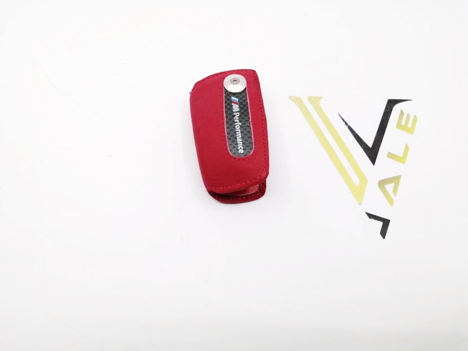 BMW 1-3 SERİSİ ANAHTARLIK = FULL KIRMIZI = ALACANTRA - M PERFORMANCE - F10.F20.F30 YAN SANAYİ