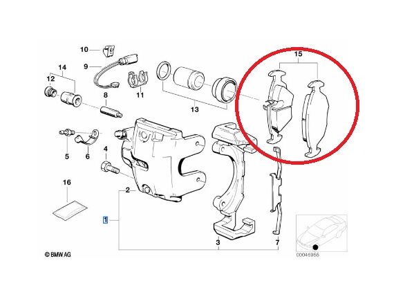 BMW 3 - 5 - 7 SERİSİ ÖN FREN BALATASI E32.E34 YAN SANAYİ