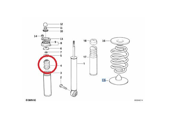 BMW 3 SERİSİ ARKA AMORTİSÖR TOZ SÜNGERİ E36.E34.E38.E39.E46 YAN SANAYİ