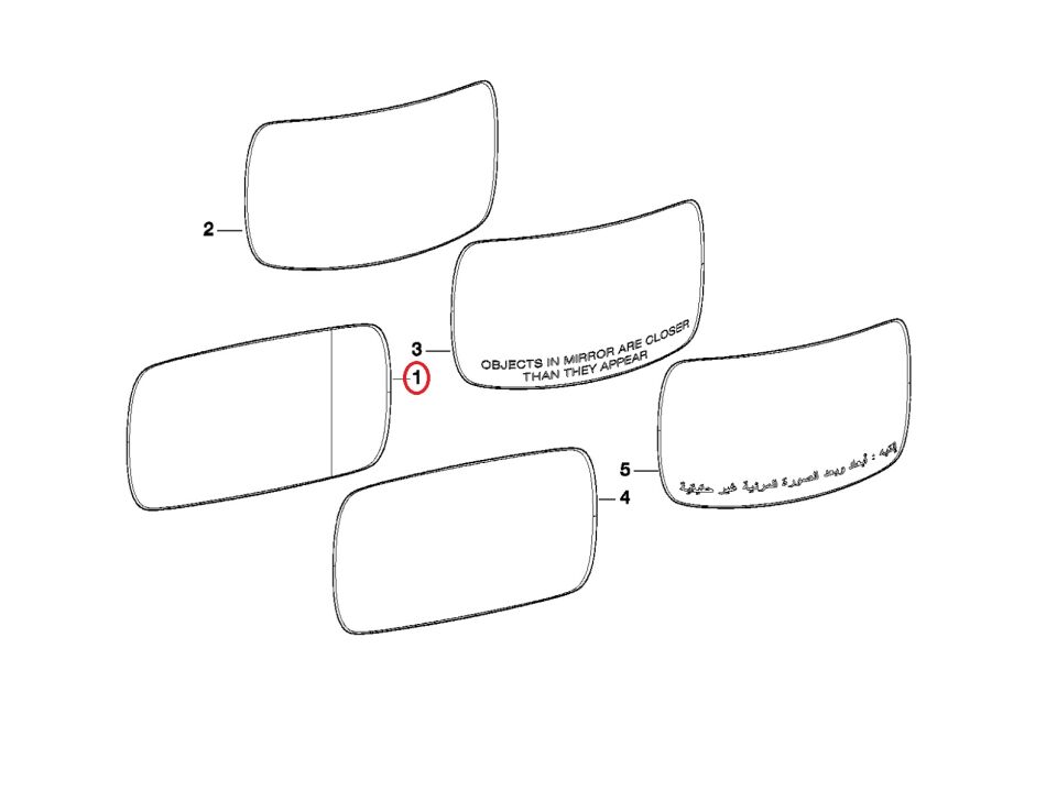 BMW 3 SERİSİ DIŞ AYNA CAMI - R - E46/2.E65.E66 YAN SANAYİ