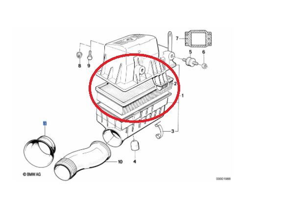 BMW 3 SERİSİ HAVA FİLTRESİ LX105 E30.E36.M40 YAN SANAYİ
