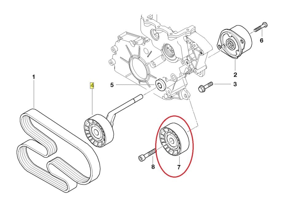 BMW 3 - 5 SERİSİ KAYIŞ GERGİ BİLYASI E46.E34.E30.E36 YAN SANAYİ