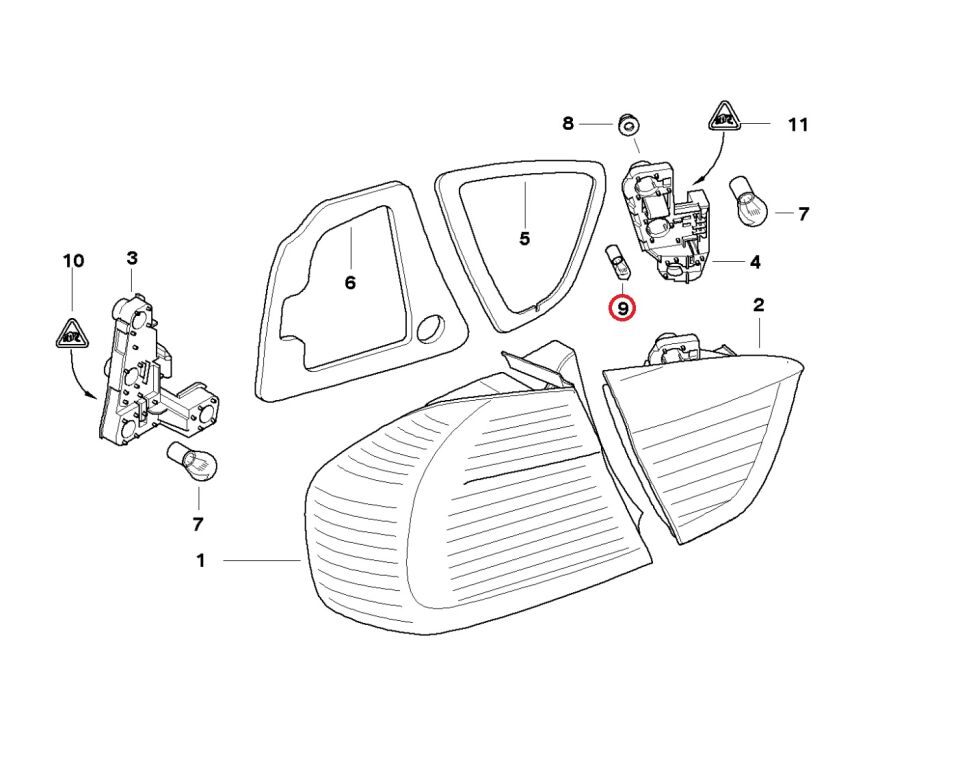 BMW 3-5 SERİSİ AMPÜL 12V 21W H21W E90.E92.F10.E39.F30.G30 YAN SANAYİ
