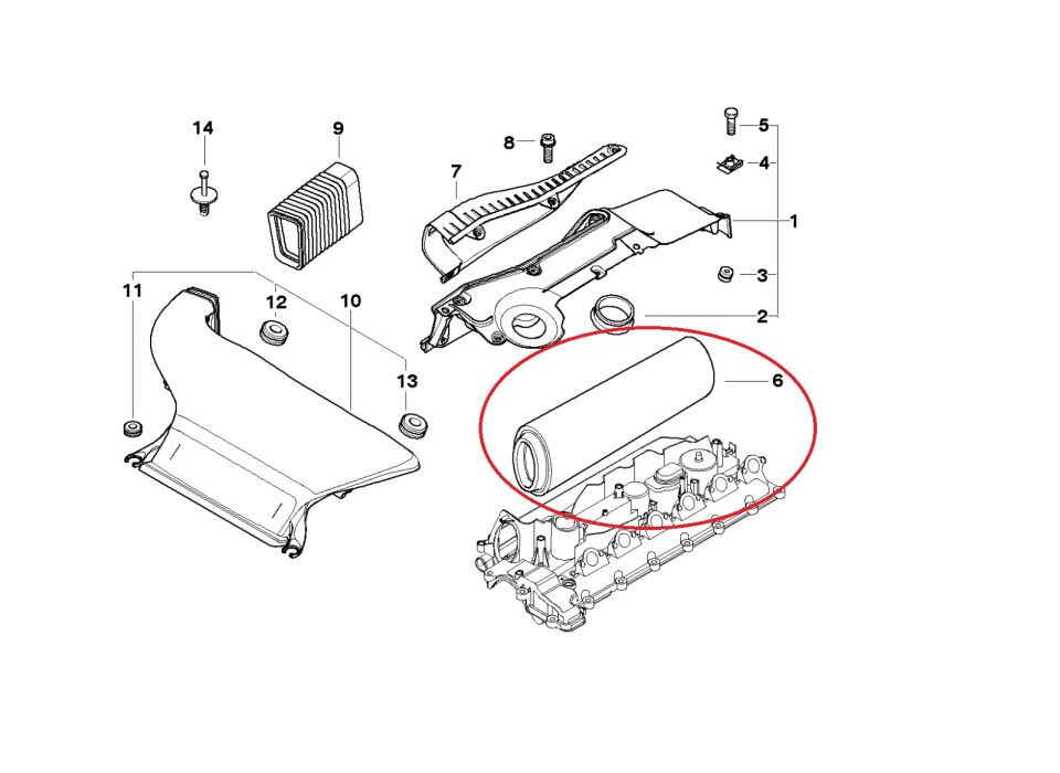 BMW 3-5 SERİSİ HAVA FİLTRESİ E46.E90.E60.M57 YAN SANAYİ