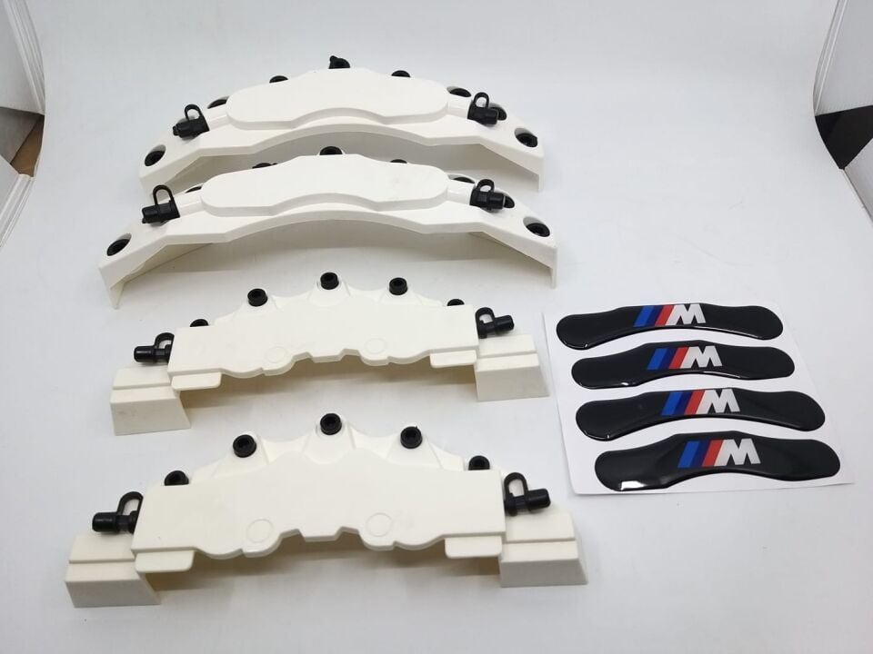 BMW 3-5 SERİSİ FREN KALİPER KAPAĞI TAKIM - M - BEYAZ E30.E36.E90.E34.E46.E60.F10.F20.F30 YAN SANAYİ