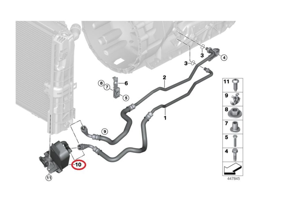 BMW 1-3 SERİSİ ŞANZUMAN YAĞ SOĞUTMA RADYATÖRÜ E87.E90.E92 FEBİ