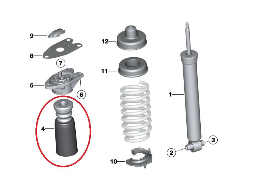 BMW 1-3 SERİSİ ARKA  AMORTİSÖR TOZ BORUSU SET F20.F30.G20 FEBİ