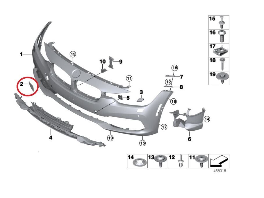 BMW 3 SERİSİ ÖN TAMPON ÇEKİ DEMİR KAPAĞI F30.LCİ YAN SANAYİ