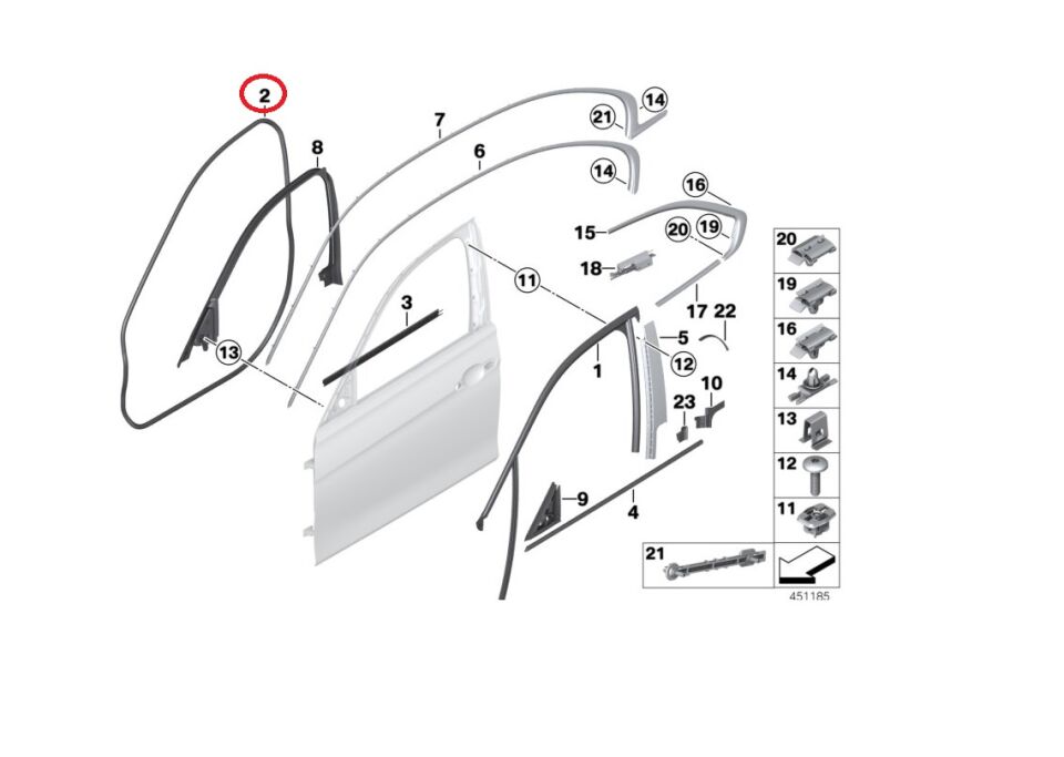 BMW 3 SERİSİ ÖN KAPI TOZ LASTİĞİ F30 ORJİNAL