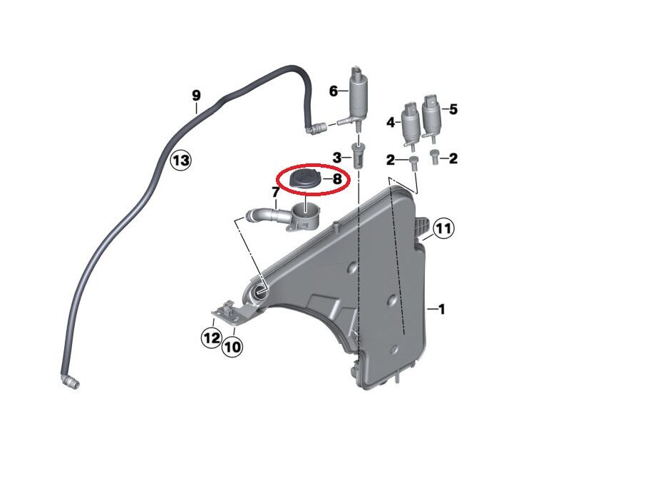 BMW 3-5 SERİSİ CAM SU DEPO KAPAĞI E46.E39.E60.X5 YAN SANAYİ