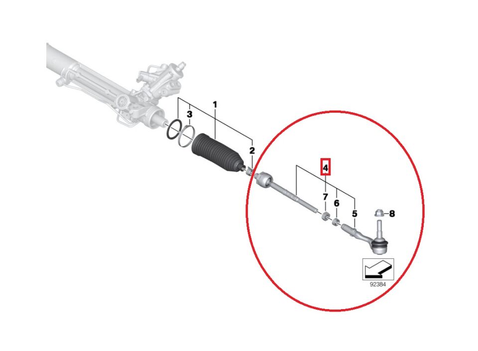 BMW 5 SERİSİ ROT KOLU E60.E61 YAN SANAYİ