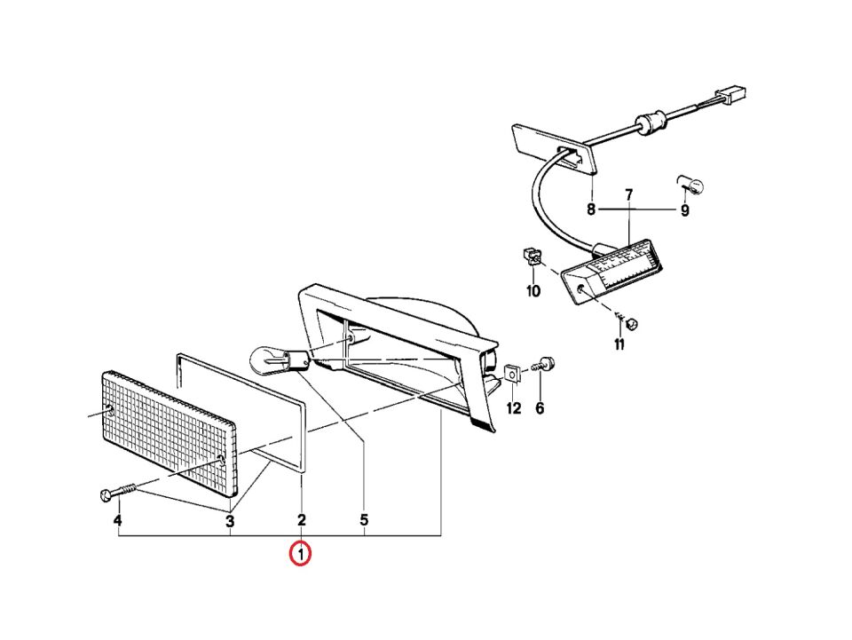 BMW 3 SERİSİ ÖN TAMPON SİNYALİ - L - SARI - E30.M40 DEPO