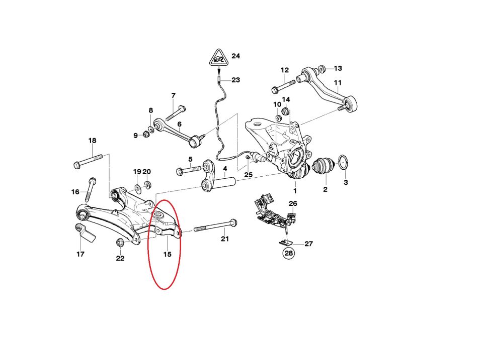 BMW X5 SERİSİ ARKA ALT TABLA FİŞEĞİ - R - E53 LEMFÖRDER