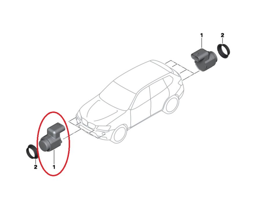 BMW 5 SERİSİ PARK MESAFE SENSÖRÜ PDC E39.E60.X3.X5 YAN SANAYİ