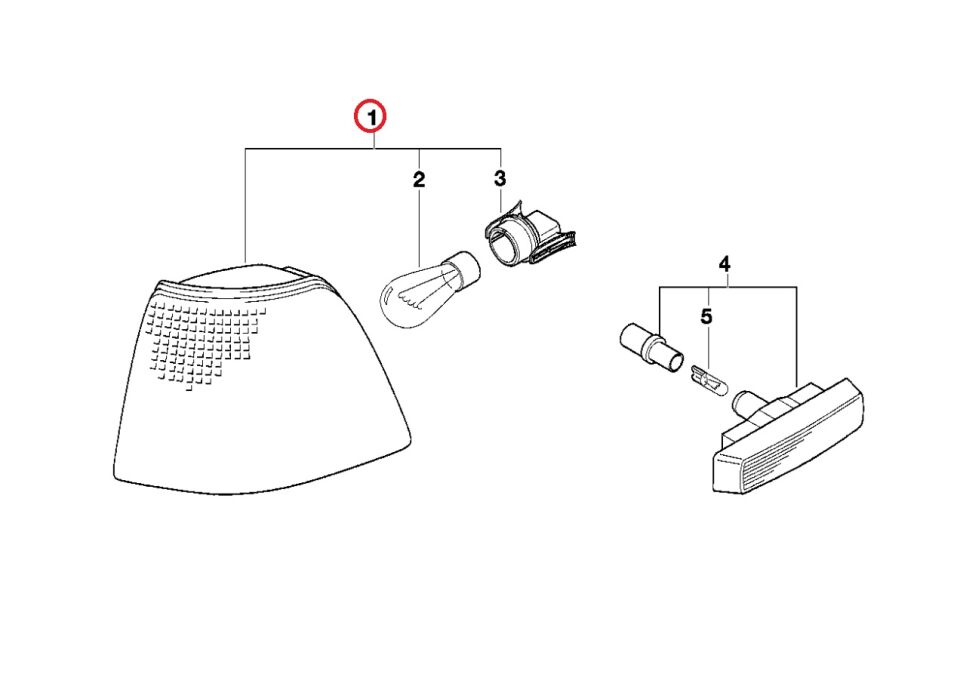 BMW 3 SERİSİ SİNYAL LAMBASI BEYAZ - R - E36/4 YAN SANAYİ