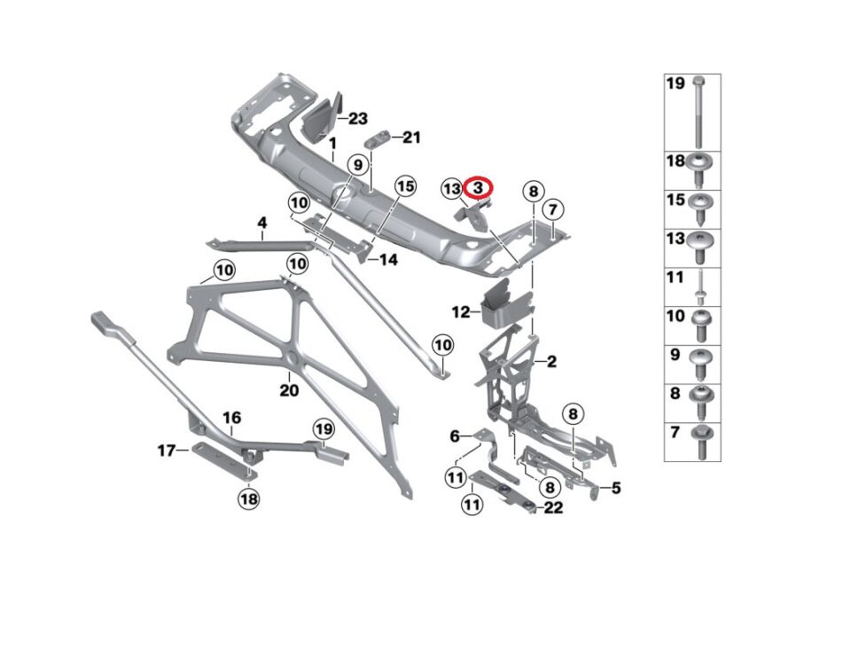 BMW 1-3 SERİSİ FAR TUTUCUSU - R - F20.G20 ORJİNAL