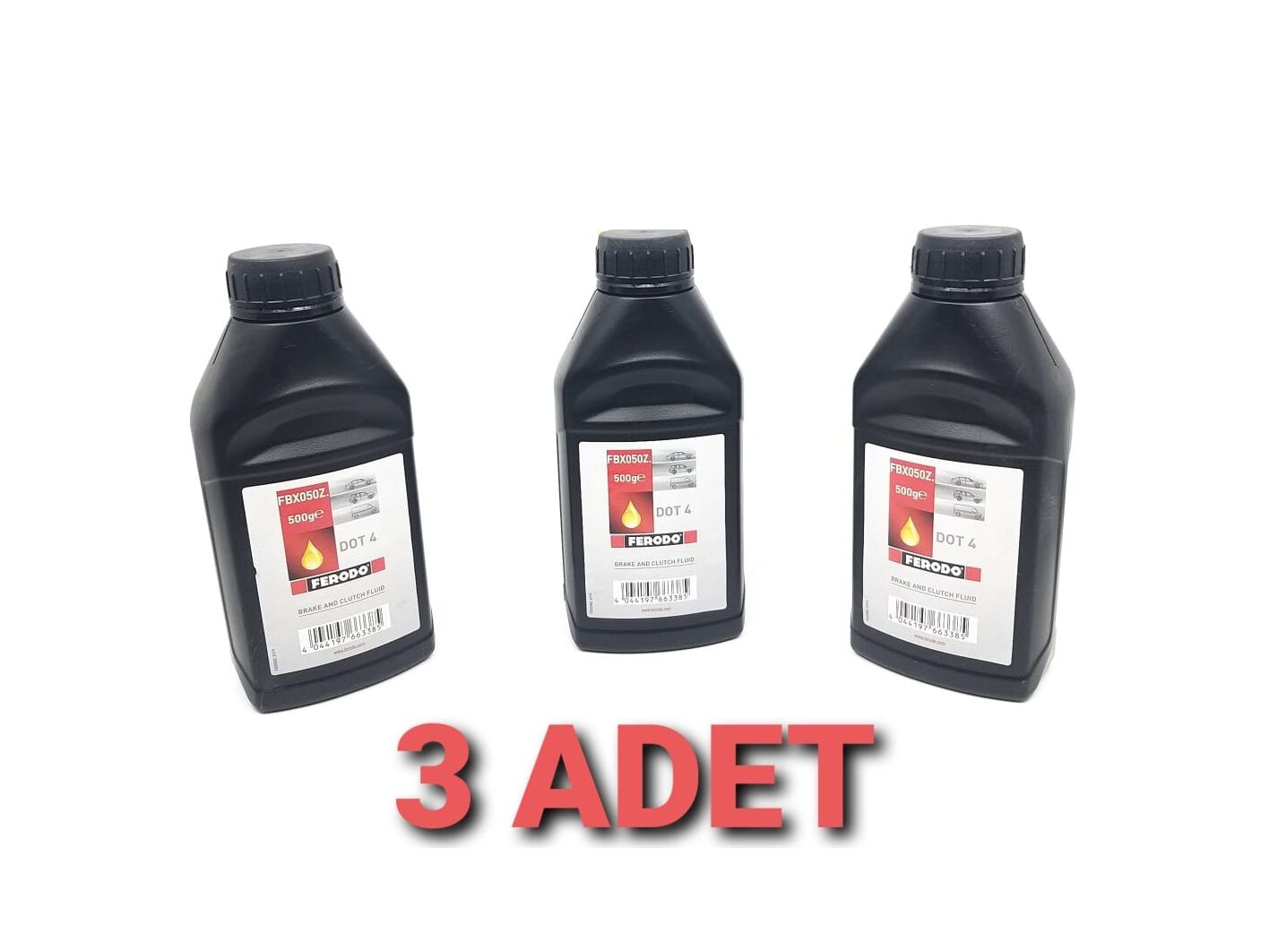 TÜM ARAÇLAR FREN HİDROLİK YAĞI DOT4 TÜM MODELLER 3 LÜ FERODO