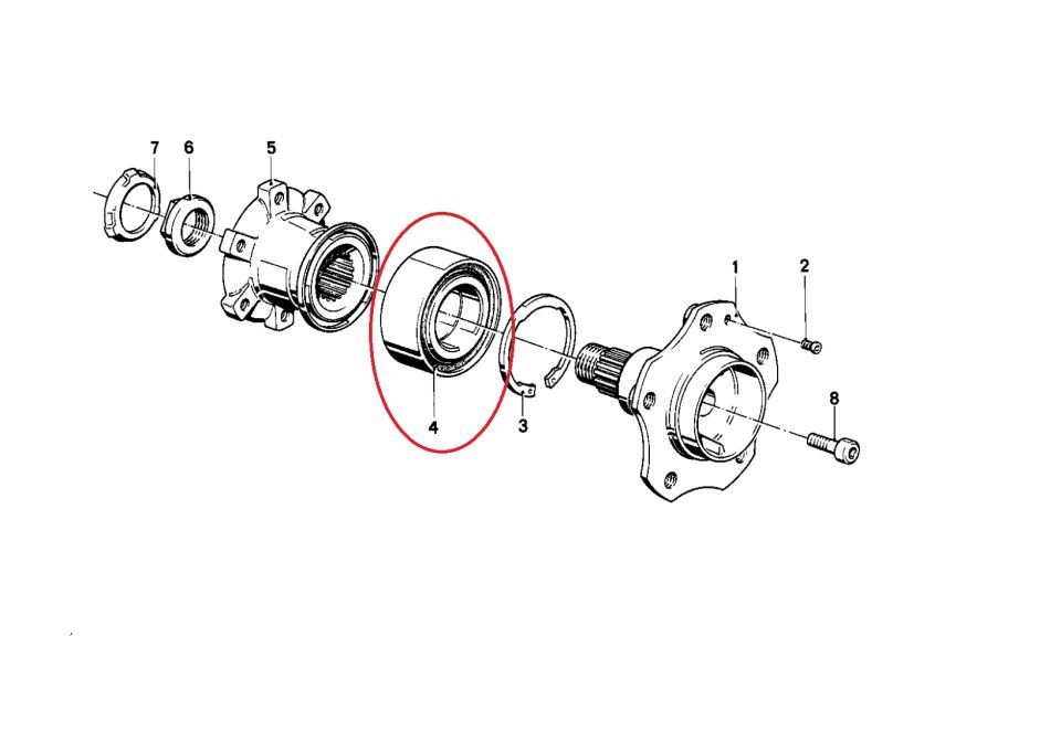 BMW 5 SERİSİ ARKA PORYA BİLYASI E34 YAN SANAYİ