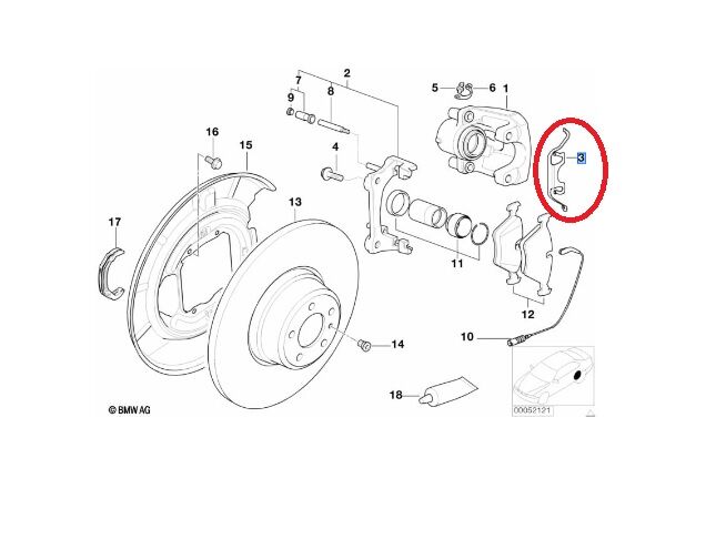 BMW 5 SERİSİ ARKA FREN BALAYA YAYI -SAC- E39 ATE
