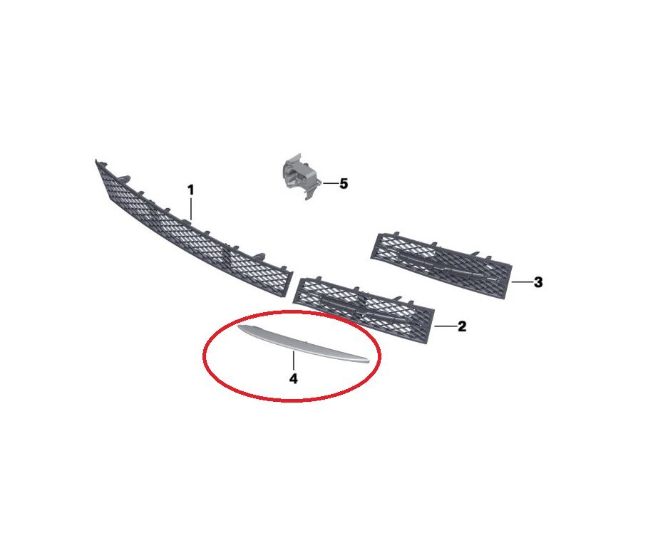 BMW 5 SERİSİ ÖN TAMPON ÇITASI - L - F10 YAN SANAYİ