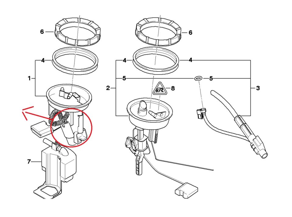 BMW 3 SERİSİ BENZİN POPMPASI - TEK - E46 YAN SANAYİ