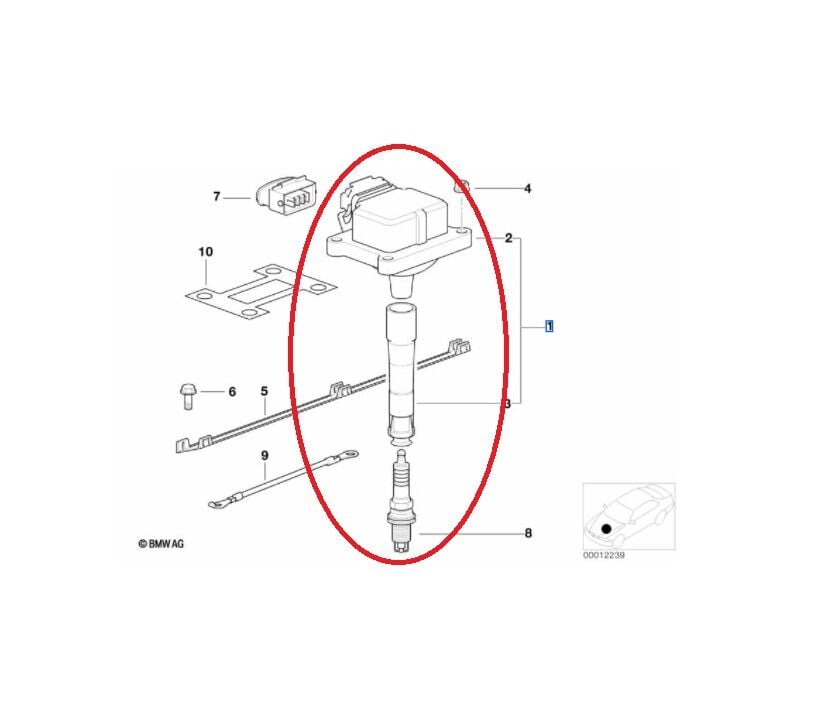 BMW 3-5 SERİSİ ATEŞLEME BOBİNİ E36.E46.E39.M50.M52.M54 6 LI BREMİ