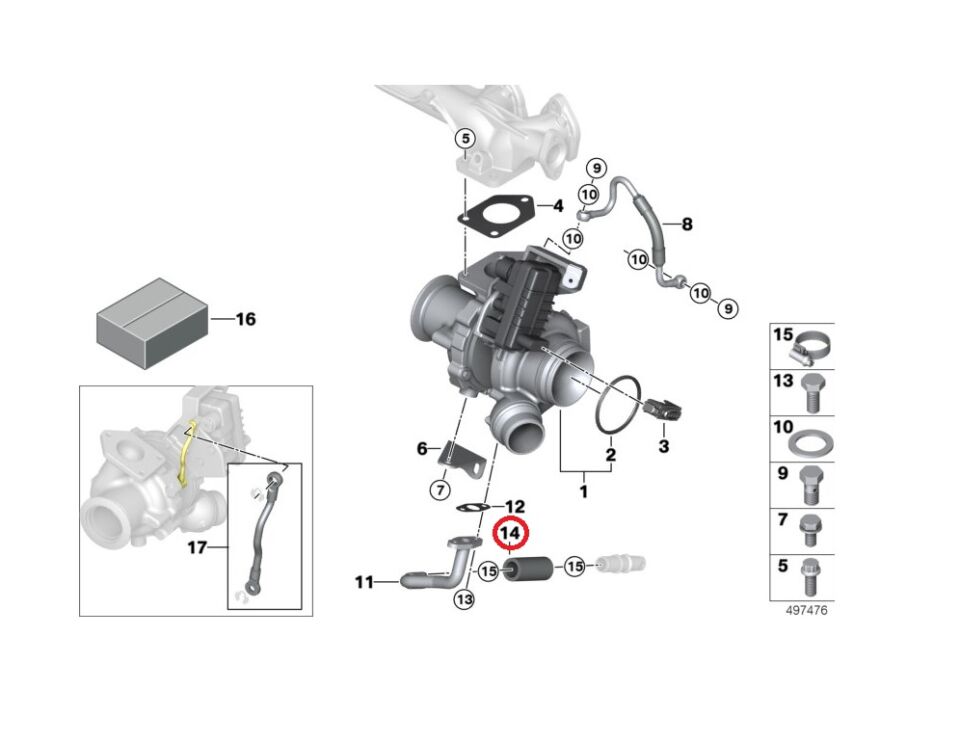 BMW 3-5 SERİSİ TURBO BORUSU F10.F20.E90.F30.F01.F02 ORJİNAL