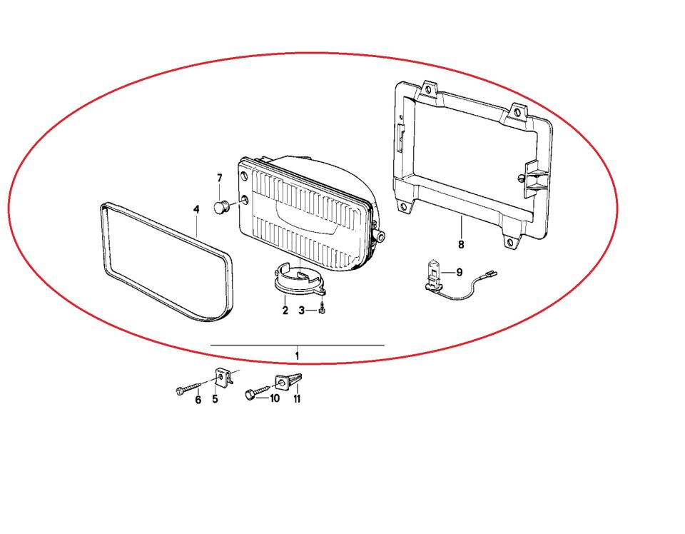 BMW 3 SERİSİ SİS FARI - L - E30.M40 YAN SANAYİ