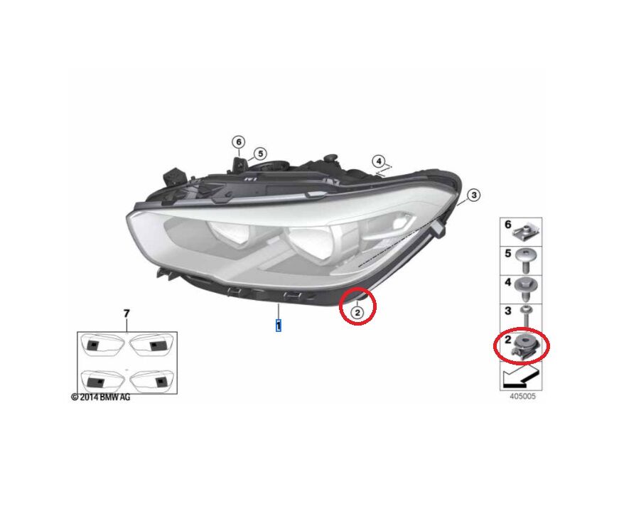 BMW 3 - X3 SERİSİ FAR AYAR ELEMANI F30.X3 3 LÜ ORJİNAL