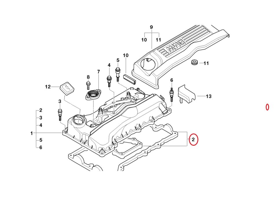 BMW 1-3-5 SERİSİ ÜST KAPAK CONTASI E87.E90.E60.N46N ELRİNG