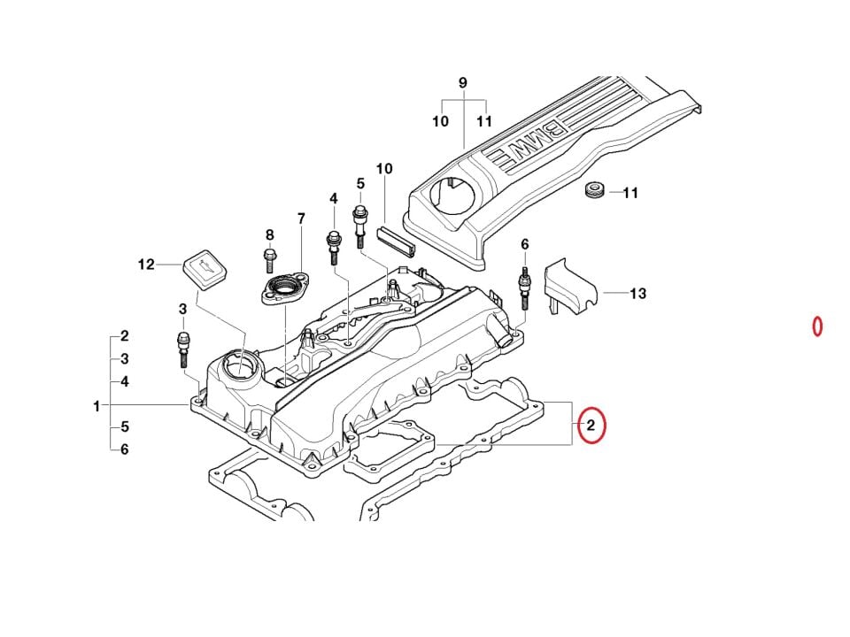 BMW 1-3-5 SERİSİ ÜST KAPAK CONTASI E87.E90.E60.N46N ELRİNG
