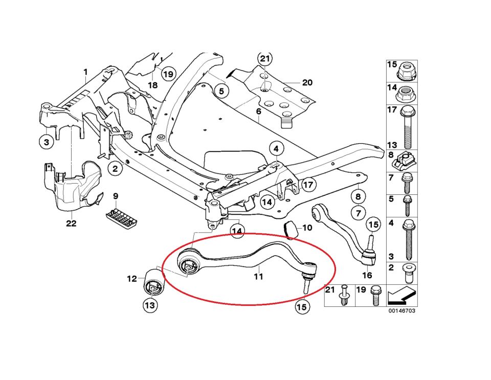 BMW 5 SERİSİ ÖN SALINCAK ÜST - R - L - E60.LCI 2 Lİ YAN SANAYİ
