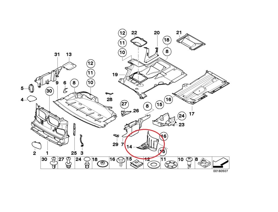 BMW 5 SERİSİ ÖN ÇAMURLUK UC DAVLUMBAZI L - M - LASTİKLİ E39.M5 YAN SANAYİ