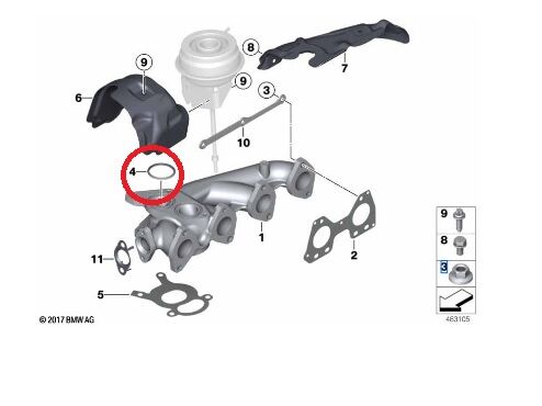 BMW 3 - 5 SERİSİ MANİFOLD O-RİNGİ F10.F30.F20.525d 2 Lİ ELRİNG