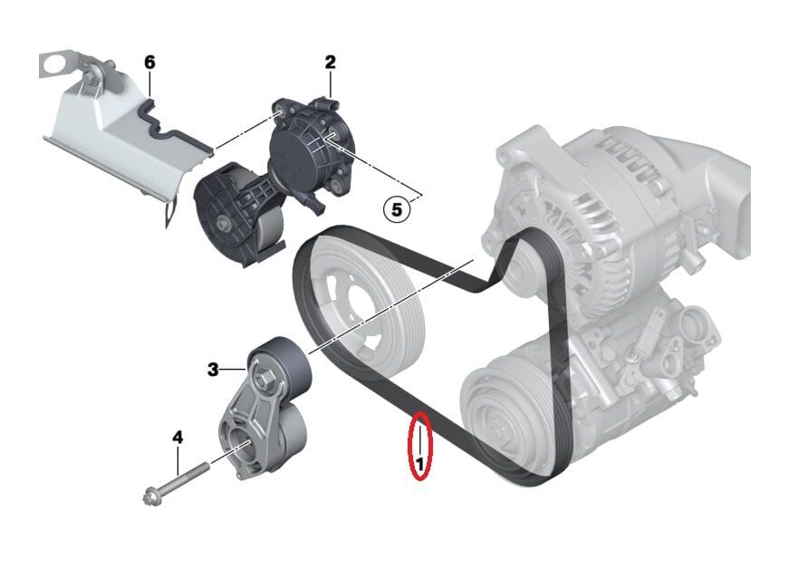 BMW 1-3 SERİSİ MOTOR V KAYIŞI 6PK987 F20.F30 CONTITECH