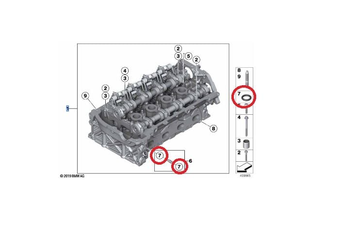 BMW 3 - 5 SERİSİ SİLİNDİR KAPAĞI O-RİNGİ F20.F30 ORJİNAL