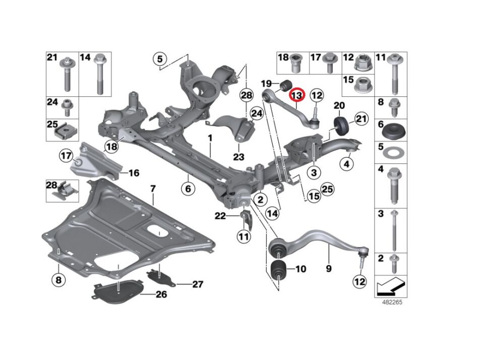 BMW 3 SERİSİ ALT SALINCAK - L -  XD F30 LEMFÖRDER