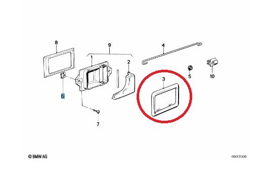 BMW 3 SERİSİ KAPI İÇDEN AÇMA ÇERÇEVESİ E30 2 Lİ YAN SANAYİ