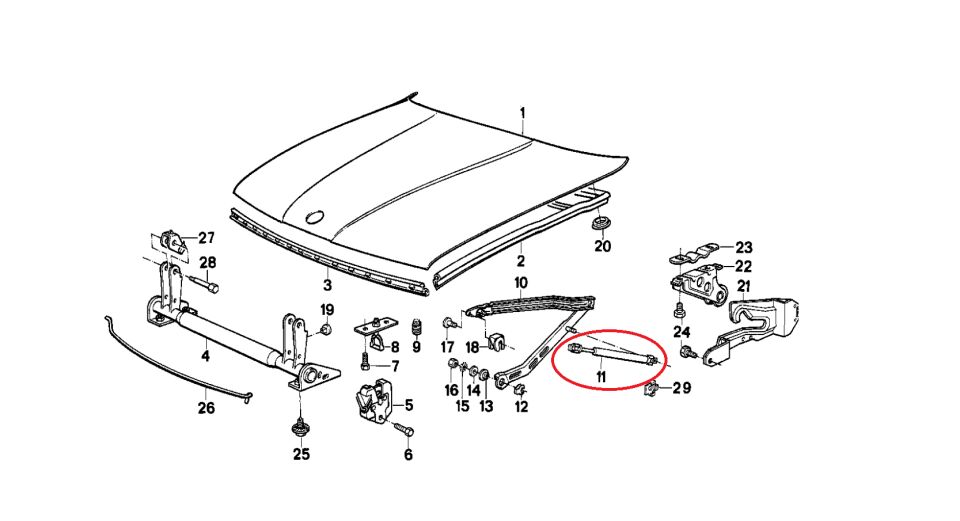BMW 5 SERİSİ KAPUT AMORTİSÖRÜ E34 2 Lİ YAN SANAYİ