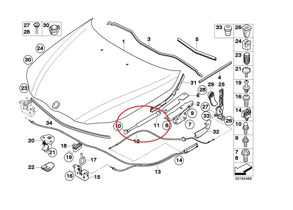 BMW 5 SERİSİ MOTOR KAPUT AMORTİSÖRÜ E60 2 Lİ YAN SANAYİ