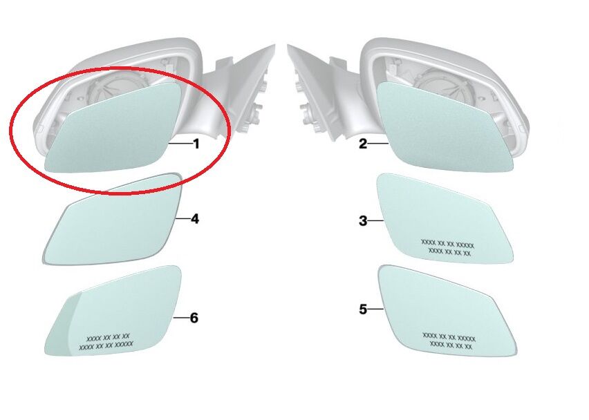 BMW 1-3 SERİSİ DIŞ AYNA CAMI L - ISITMALI GENİŞ AÇI - F20.F30.X1 YAN SANAYİ