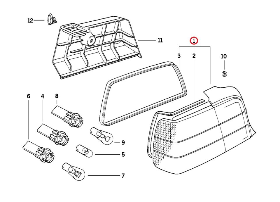BMW 3 SERİSİ STOP LAMBASI R - SARI - E36/4 DEPO