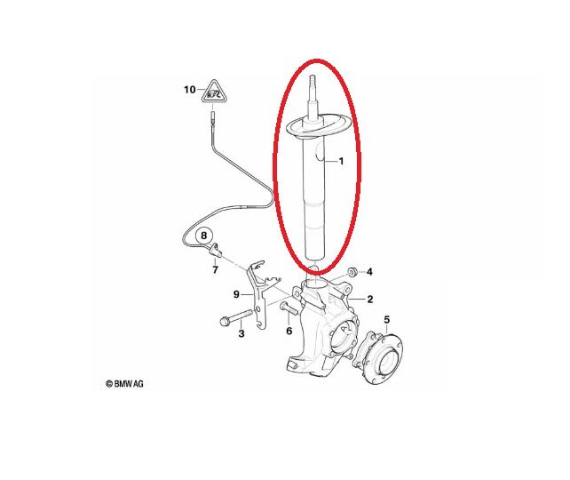 BMW 5 SERİSİ ÖN AMORTİSÖR R L E60.E63 2 Lİ YAN SANAYİ