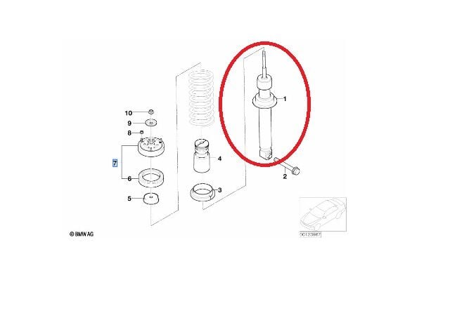 BMW 5 SERİSİ ARKA AMORTİSÖR E60 TAKIMI YAN SANAYİ