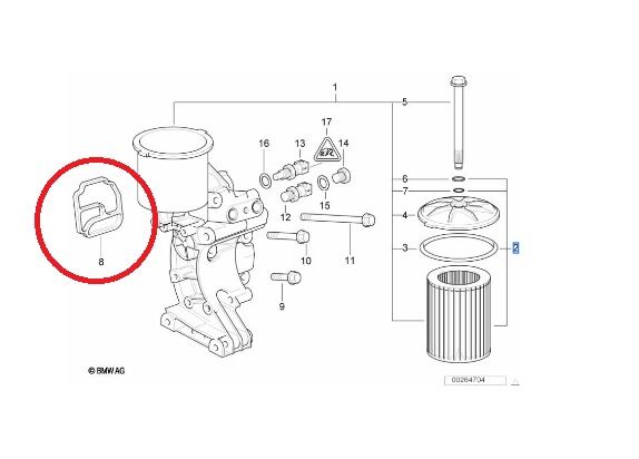 BMW 3 - 5 SERİSİ YAĞ FİLTRE HAZNE CONTASI E39.M52 YAN SANAYİ