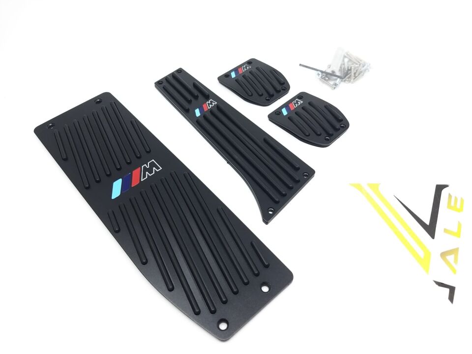 BMW 1-3 SERİSİ PEDAL SETİ - DÜZ VİTES - M LOGOLU - SİYAH E30.E34.E36.E39.E46.E87.E90. YAN SANAYİ